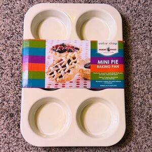 Nordic Ware Cream Mini Pie Baking Pan Makes Six- 4 inch Pies